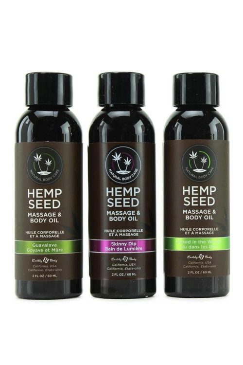 Give the gift of soft, smooth skin with this hemp seed oil massage trio. The blend of essential oils is nutrient-rich and offers a deep conditioning as it is absorbed by the skin.
